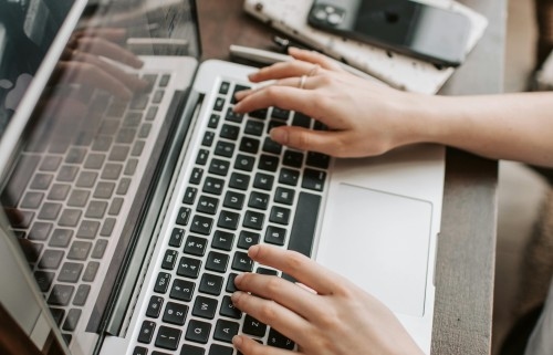 A person working from home on a laptop - blog