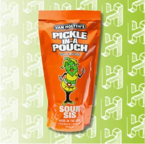 Van Holten-s Sour Sis pickle on green