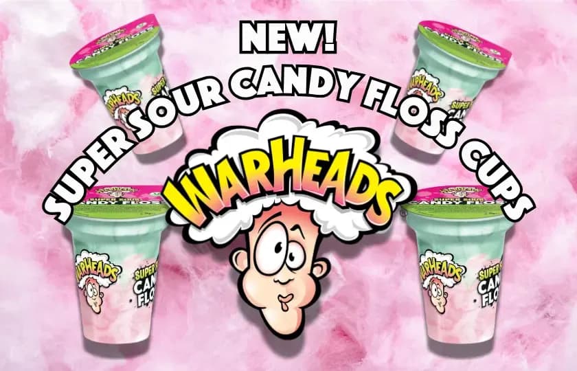 Warheads Candy Floss Cups Header