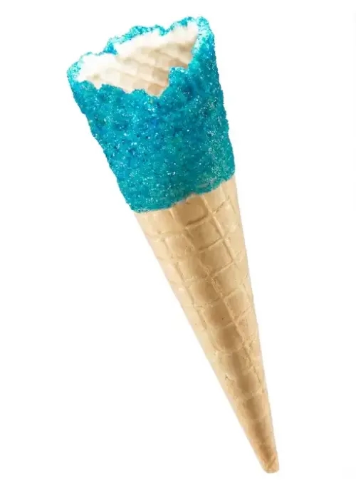 Blue Sherbet Waffle Ice Cream Cone
